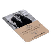 結婚式の引き出物カスタムスワーズThank Youフォトマグネット マグネット (右側)