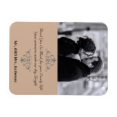 結婚式の引き出物カスタムスワーズThank Youフォトマグネット マグネット (横)