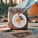 結婚式の引き出物カスタム犬の愛犬ペット写真 フェイバータグ<br><div class="desc">ペットエレガントの写真結婚式の引き出物はペットのお気に入りの写真とメッセージを追加</div>