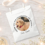 結婚式の引き出物カスタム犬の愛犬ペット写真 フェイバーバッグ (クリップ留めされた状態)