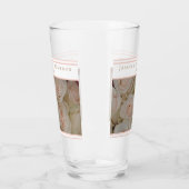 結婚式の引き出物ガラス赤面ピンクローズ タンブラーグラス (左)