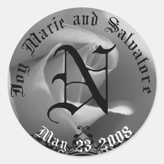 結婚式の引き出物ギフトパッケージシール ラウンドシール (正面)