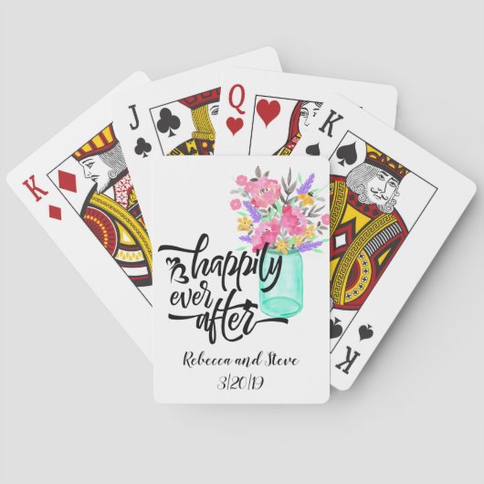 結婚式の引き出物ギフトフラワーズメイソンジャー トランプ (裏面)