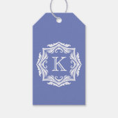 結婚式の引き出物ギフトラベルモノグラムのカスタム色 ギフトタグ (正面)
