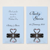 結婚式の引き出物ギフトラベルロマンチングスワン結婚ズセット (正面&裏面)