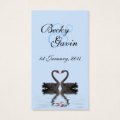 結婚式の引き出物ギフトラベルロマンチングスワン結婚ズセット (裏面)