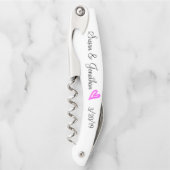 結婚式の引き出物ギフト新郎新婦ハート 結婚した ソムリエナイフ (正面)