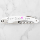 結婚式の引き出物ギフト新郎新婦ハート 結婚した ソムリエナイフ (正面)