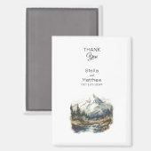 結婚式の引き出物クリスマスアドベンチャーアウトドアエンゲージ マグネット (正面/裏面)