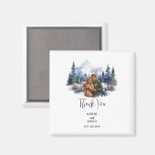 結婚式の引き出物クリスマスアドベンチャーアウトドア結婚 マグネット (正面/裏面)