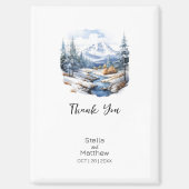 結婚式の引き出物クリスマスアドベンチャーアウトドア結婚 マグネット (正面)