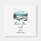 結婚式の引き出物クリスマスアドベンチャーアウトドア結婚 マグネット (正面)