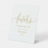 結婚式の引き出物サインおもしろい渦巻形の書道金ゴールド 台座サイン (正面)