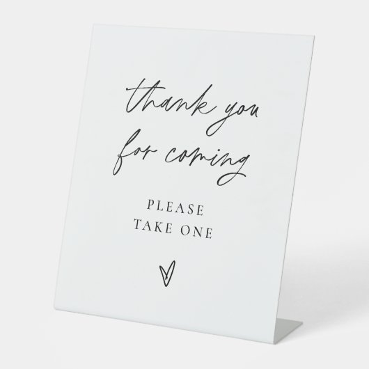 結婚式の引き出物サインモダンパーティーシャワーテーブルデコール 台座サイン (正面)