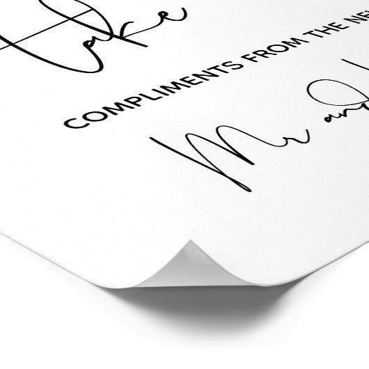 結婚式の引き出物サイン一つお願い ポスター (角)