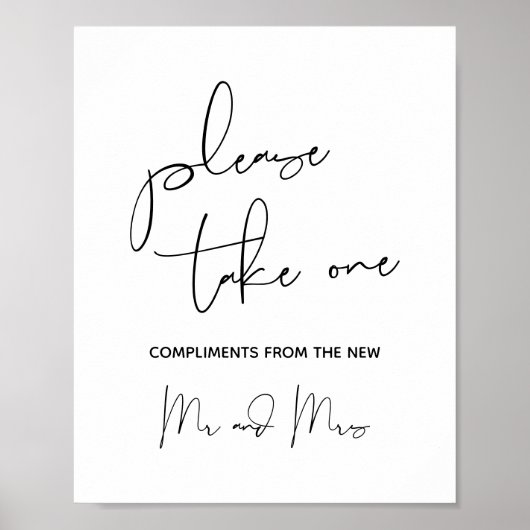 結婚式の引き出物サイン一つお願い ポスター (正面)