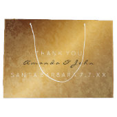 結婚式の引き出物サンキューアニバーサリー金ゴールドグンギー ラージペーパーバッグ (裏面)