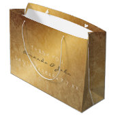 結婚式の引き出物サンキューアニバーサリー金ゴールドグンギー ラージペーパーバッグ (裏面アングル)