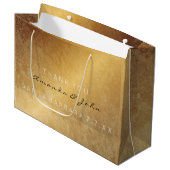 結婚式の引き出物サンキューアニバーサリー金ゴールドグンギー ラージペーパーバッグ (正面アングル)