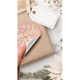 結婚式の引き出物サンキューカップルMason Jarバラ金ゴールド ラウンドシール