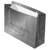 結婚式の引き出物サンキューグレーシルバーグランギー ラージペーパーバッグ (正面アングル)