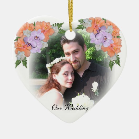 結婚式の引き出物サンキューフォトオーナメント セラミックオーナメント (正面)