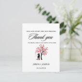結婚式の引き出物サンキューユーカスタムラベル サンキューカード (スタンド正面)