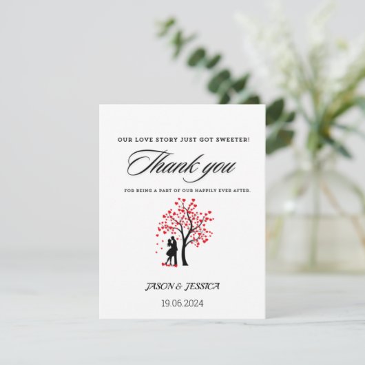 結婚式の引き出物サンキューユーカスタムラベル サンキューカード (スタンド正面)