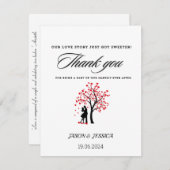 結婚式の引き出物サンキューユーカスタムラベル サンキューカード (正面/裏面)