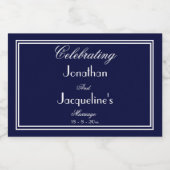 結婚式の引き出物シックなスクリプト名エレガントmini スパークリングワインラベル (シングルラベル)