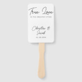 結婚式の引き出物シンプルエレガントモダンブライダルパーティ ハンドファン (正面)