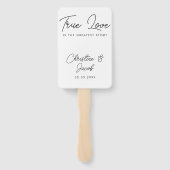 結婚式の引き出物シンプルエレガントモダンブライダルパーティ ハンドファン (裏面)