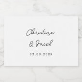 結婚式の引き出物シンプルエレガントモダンブライダルパーティ リキュールボトルラベル (シングルラベル)