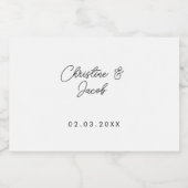 結婚式の引き出物シンプルエレガントモダンブライダルパーティ リキュールボトルラベル (シングルラベル)