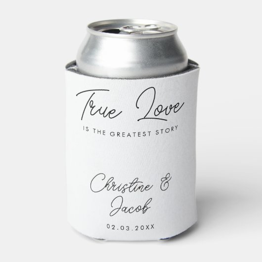 結婚式の引き出物シンプルエレガントモダン居心地 缶クーラー (缶正面)