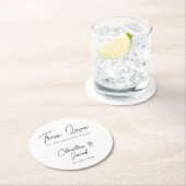 結婚式の引き出物シンプルコーモダンヒ茶バッグ ラウンドペーパーコースター (インサイチュ)