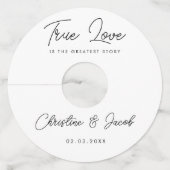 結婚式の引き出物シンプルコーモダンヒ茶バッグ ワイングラスタグ (正面)