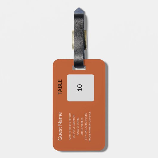 結婚式の引き出物シーティンググラフガイド荷物タグ ラゲッジタグ (裏面縦)