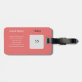 結婚式の引き出物シーティンググラフガイド荷物タグ ラゲッジタグ (裏面横)