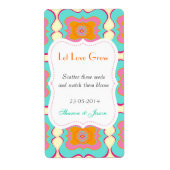 結婚式の引き出物シードパケットラベルが愛を成長させる ラベル (正面)