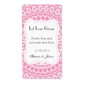 結婚式の引き出物シードパケットラベルが愛を成長させる ラベル (正面)