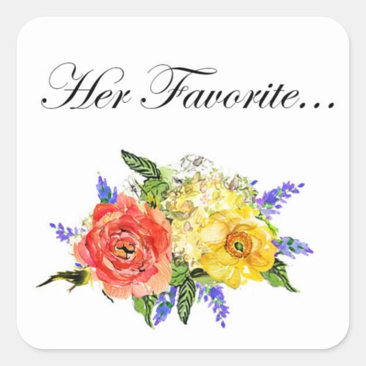 結婚式の引き出物シール スクエアシール (正面)