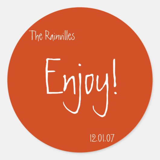 結婚式の引き出物シール ラウンドシール (正面)