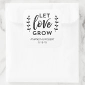 結婚式の引き出物シール |愛を育てる スクエアシール (バッグ)