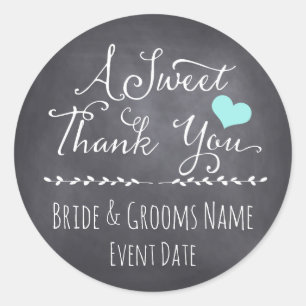 結婚式の引き出物シール   A Sweet Thank You ラウンドシール