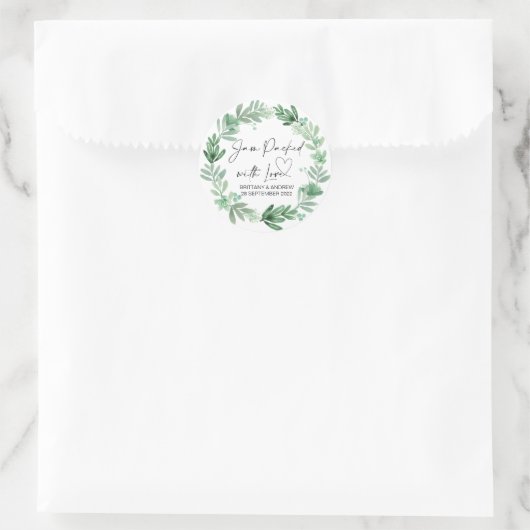 結婚式の引き出物ジャムは愛の多肉汁で満たされた ラウンドシール (バッグ)