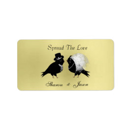 結婚式の引き出物ジャムjarラベル愛を広げる ラベル