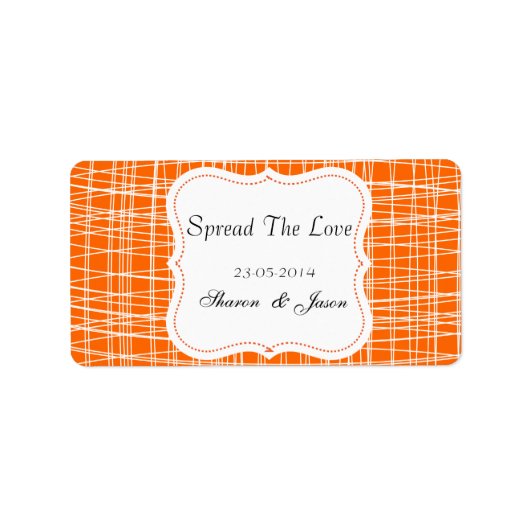 結婚式の引き出物ジャムjarラベル愛を広げる ラベル (正面)