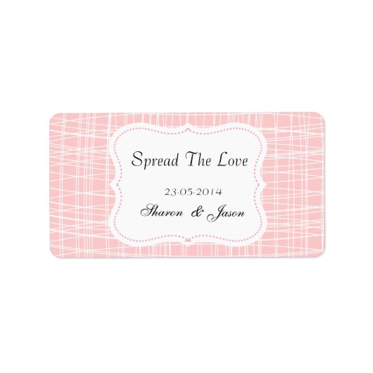 結婚式の引き出物ジャムjarラベル愛を広げる ラベル (正面)