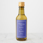 結婚式の引き出物スクリプトビューティフルブルーミニ結婚ズ ワインラベル (正面)